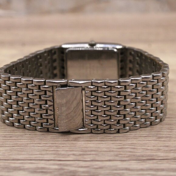 Stanley Blacker Watch Mens Silver Tone Stainless Steel Classic Rectangular Dial - Picture 7 of 10